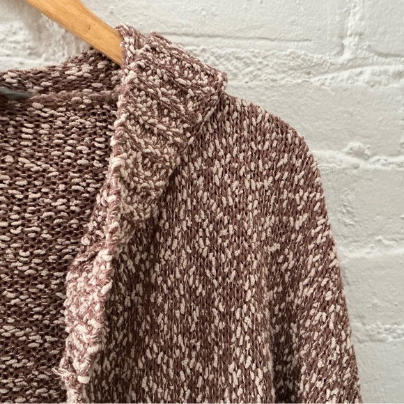 Natural Reflections Cozy Comfy Oversized Hooded Cardigan Sweater Layers Brown - Picture 4 of 15